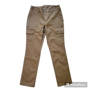 Duluth Trading Co Fire Hose Slim Leg Cargo Pants Women’s Size 8x31 Dark Camel
